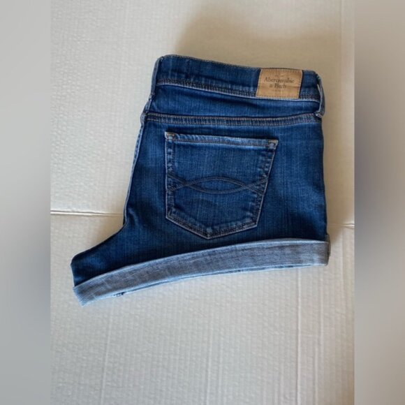 Abercrombie & Fitch Dark Blue Denim Shorts - Picture 1 of 6